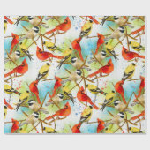 Een kudde veren cadeaupapier (Vlak)