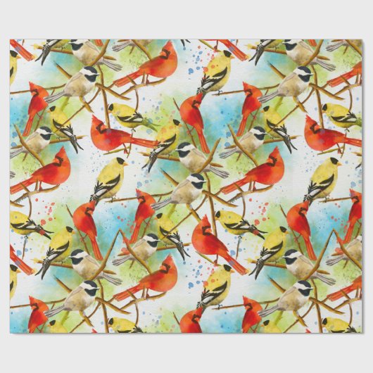 Een kudde veren cadeaupapier (Vlak)