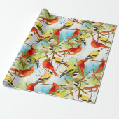 Een kudde veren cadeaupapier (Uitgerold)