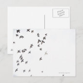 Een kudde vogels vliegen aan de hemel briefkaart (Voorkant / Achterkant)