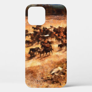 Een kudde wilde renpaarden. Kunstwerk aan de Case-Mate iPhone Case