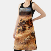 Een kudde wilde renpaarden. Kunstwerk aan de Schort (Insitu)