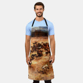 Een kudde wilde renpaarden. Kunstwerk aan de Schort (Gedragen)