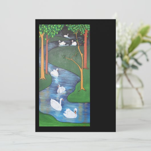 Een kudde Zeven Zwans-A-Zwemmen (Staand voorkant)