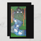 Een kudde Zeven Zwans-A-Zwemmen (Voorkant / Achterkant)