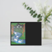 Een kudde Zeven Zwans-A-Zwemmen Briefkaart (Staand voorkant)