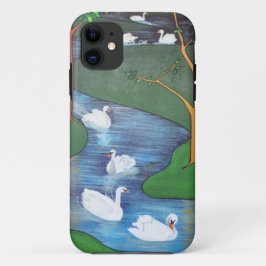 Een kudde Zeven Zwans-A-Zwemmen Case-Mate iPhone Case