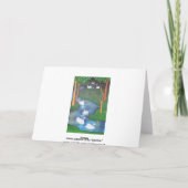 Een kudde Zeven Zwans-A-Zwemmen Feestdagen Kaart (Achterkant)