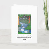 Een kudde Zeven Zwans-A-Zwemmen Feestdagen Kaart (Achterkant)