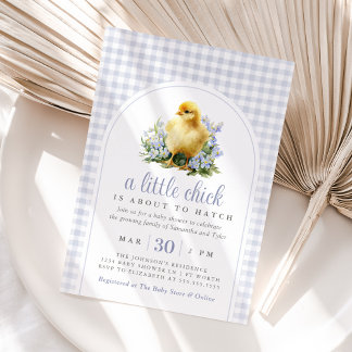 Een Kuiken Lente Lavendel Baby Borrel Kaart