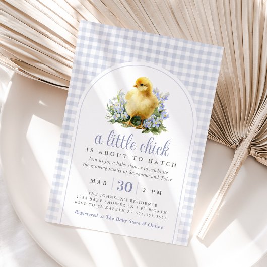 Een Kuiken Lente Lavendel Baby Borrel Kaart