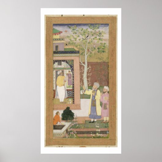 Een kunstenaar die het interieur van een tuinschil poster (Voorkant)