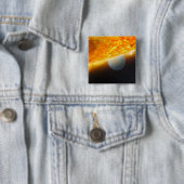 Een kunstenaarsimpressie 3 vierkante button 5,1 cm (In situ)