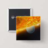 Een kunstenaarsimpressie 3 vierkante button 5,1 cm (Voorkant /achterkant)