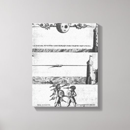 Een kunstmatige cloud maken canvas afdruk (Voorkant)