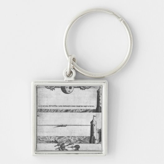 Een kunstmatige cloud maken sleutelhanger (Voorkant)