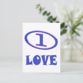 Een kunstschildpad van de Liefde blauwe hint van p Briefkaart (Staand voorkant)