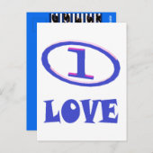 Een kunstschildpad van de Liefde blauwe hint van p Briefkaart (Voorkant / Achterkant)