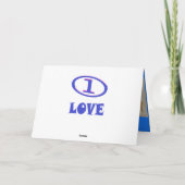 Een kunstschildpad van de Liefde blauwe hint van p Kaart (Achterkant)