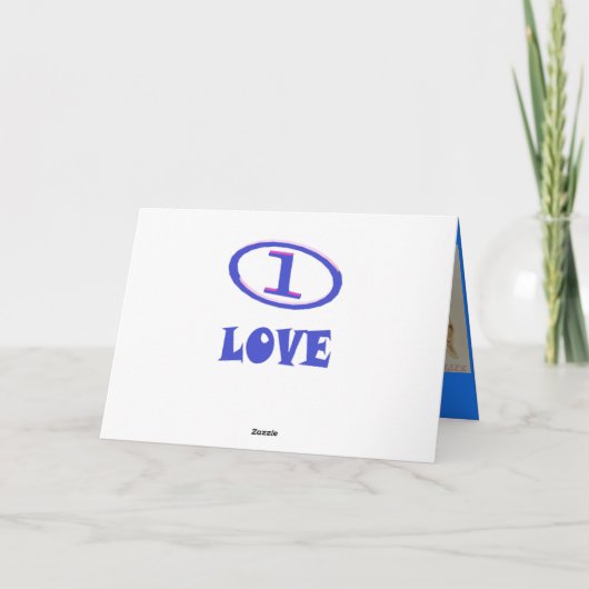 Een kunstschildpad van de Liefde blauwe hint van p Kaart (Achterkant)