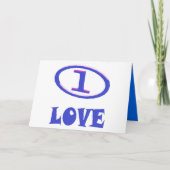 Een kunstschildpad van de Liefde blauwe hint van p Kaart (Voorkant)