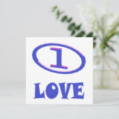 Een kunstschildpad van de Liefde blauwe hint van p Kaart (Staand voorkant)