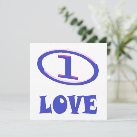 Een kunstschildpad van de Liefde blauwe hint van p Kaart (Staand voorkant)