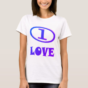 Een kunstschildpad van de Liefde blauwe hint van p T-shirt