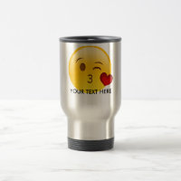 Een kus-emoji-mok uitlokken - voeg je eigen tekst