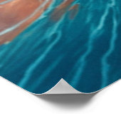 Een kus in de golven poster (Hoek)