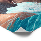 Een kus in de golven poster (Hoek)