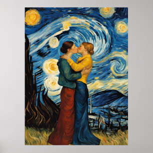 Een kus in de Sterrennacht Poster