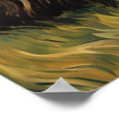 Een kus in de Sterrennacht Poster (Hoek)