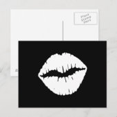 Een kus in zwart-wit briefkaart (Voorkant / Achterkant)