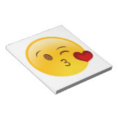 Een kus-oji-sticker aansteken notitieblok (Schuin)
