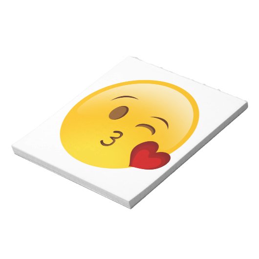 Een kus-oji-sticker aansteken notitieblok (Linkerzijde)