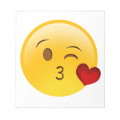 Een kus-oji-sticker aansteken notitieblok (Voorkant)