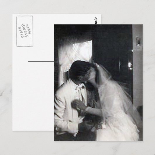 Een kus op de dag briefkaart (Voorkant / Achterkant)