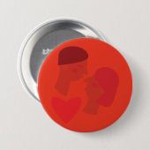 Een kus ronde button 7,6 cm (Voorkant /achterkant)