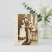 Een kus van de postbode briefkaart (Staand voorkant)