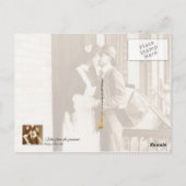 Een kus van de postbode briefkaart (Achterkant)