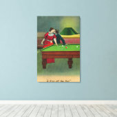 Een kus van de Rood Canvas Afdruk (Insitu (Houten vloer))