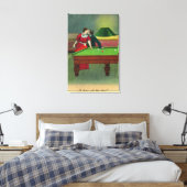 Een kus van de Rood Canvas Afdruk (Insitu (Slaapkamer))