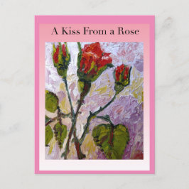 Een kus van een Roos Briefkaart
