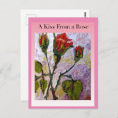 Een kus van een Roos Briefkaart (Voorkant / Achterkant)