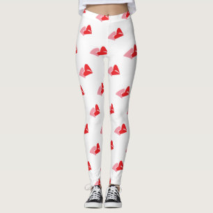 Een kus verbindt twee harten samen leggings
