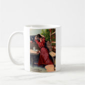 Een Kus Victoriaans Briefkaart Mok (Links)