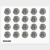 Een kus Victoriaans/Gothic gevleugelde vampier Ronde Sticker (Vel)