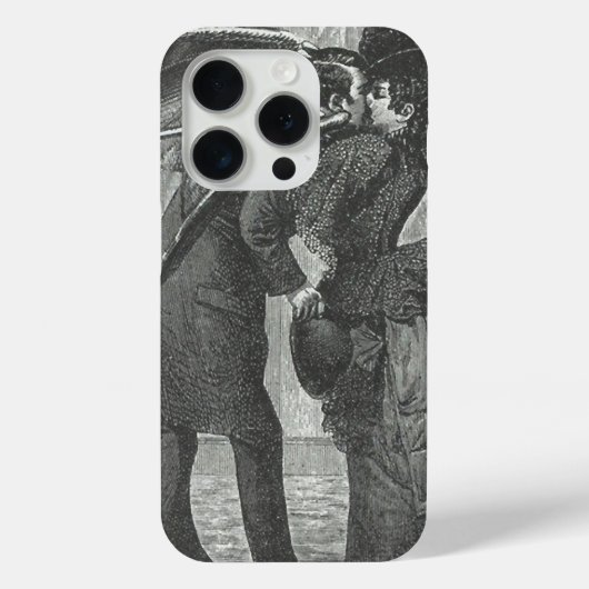 Een Kus, Victoriaans Vampier iPhone Case (Achterkant)