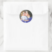 Een kus voor Baby Anne, Mary Cassatt Ronde Sticker (Tas)